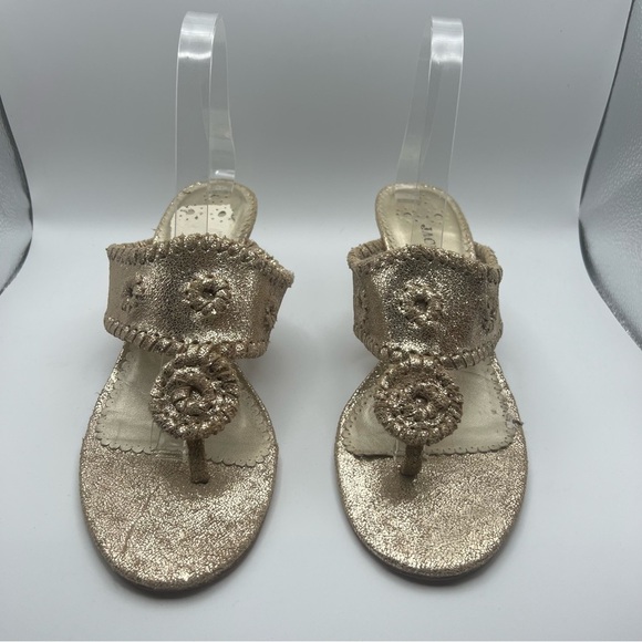 Jack Rogers Gold Maggie Kitten Heels 8.5 - Picture 2 of 10